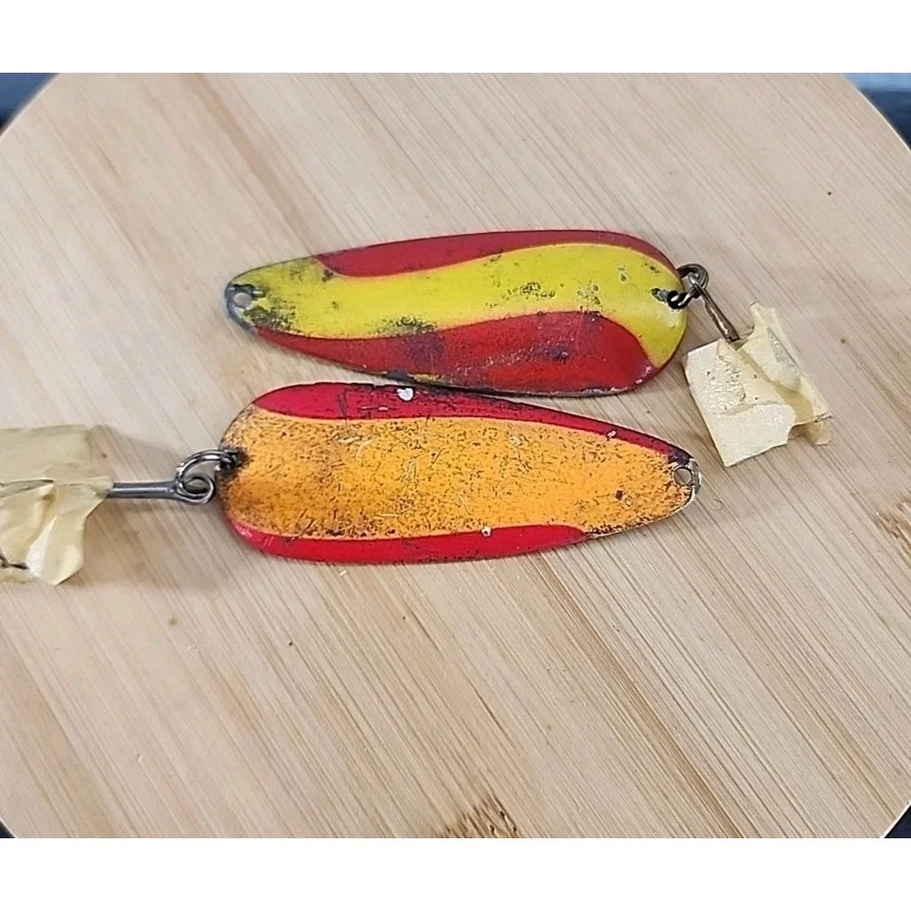 2 Spoon Spinner Vintage Fishing‎ Lure Old